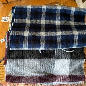 Men’s Warehouse plaid scarves